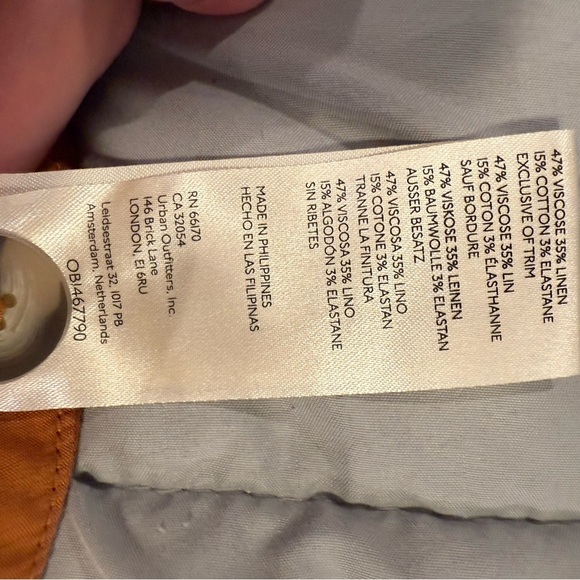 Maeve by Anthropologie The Colette Shorts Linen Blend Copper Size 32 - Picture 7 of 7